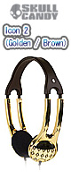 Skullcandy(�X�J���L�����f�B) / Icon 2 (Golden / Brown)