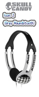 Skullcandy(�X�J���L�����f�B) / Icon 2 (Gray Houndstooth)