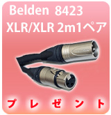 P ɸࡦ1Υ֥ Belden(٥ǥ) / 8423 [XLR-XLRХ Ķǽ֥] [Υ ᥹ 1ڥ(2)] ڥӥ
