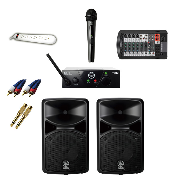 【ワイヤレスマイク1本簡易PA_Bセット】 STAGEPAS 400i / WMS40 PRO MINI VOCAL SET 《講演 ・イベントに最適》 1大特典セット