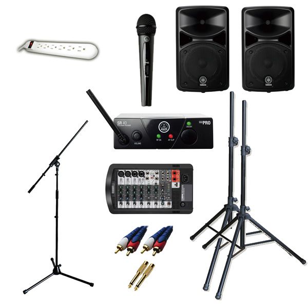 【ワイヤレスマイク1本簡易PA_Bセット】 STAGEPAS 400i / WMS40 PRO MINI VOCAL SET 《講演 ・イベントに最適》 3大特典セット
