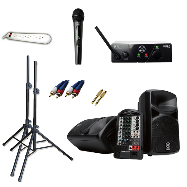 【ワイヤレスマイク1本簡易PA_Aセット】 STAGEPAS 600i / WMS40 PRO MINI VOCAL SET 《講演 ・イベントに最適》 2大特典セット