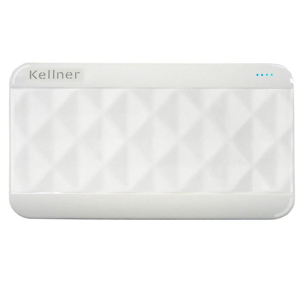 Kellner(ケルナー) / 8000mAh モバイルバッテリー ホワイト 【スマートフォンを３回フル充電できる大容量モバイルバッテリー】