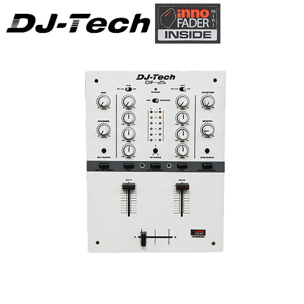 DJ-Tech (ディージェーテック) / DIF-2S (White) - 非接触型クロスフェーダー搭載 [2チャンネルスクラッチミキサー] -