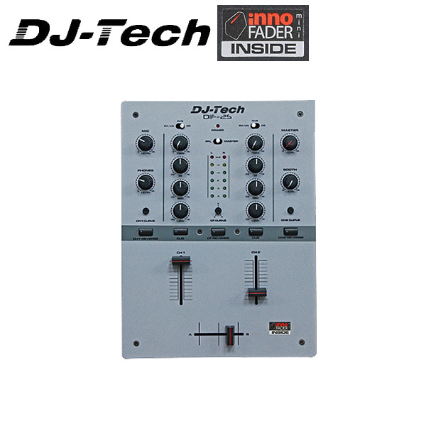 DJ-Tech (ディージェーテック) / DIF-2S (Grey) - 非接触型クロスフェーダー搭載 [2チャンネルスクラッチミキサー] -