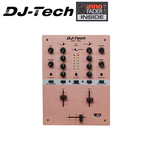 DJ-Tech (ディージェーテック) / DIF-2S (Pink) - 非接触型クロスフェーダー搭載 [2チャンネルスクラッチミキサー] -