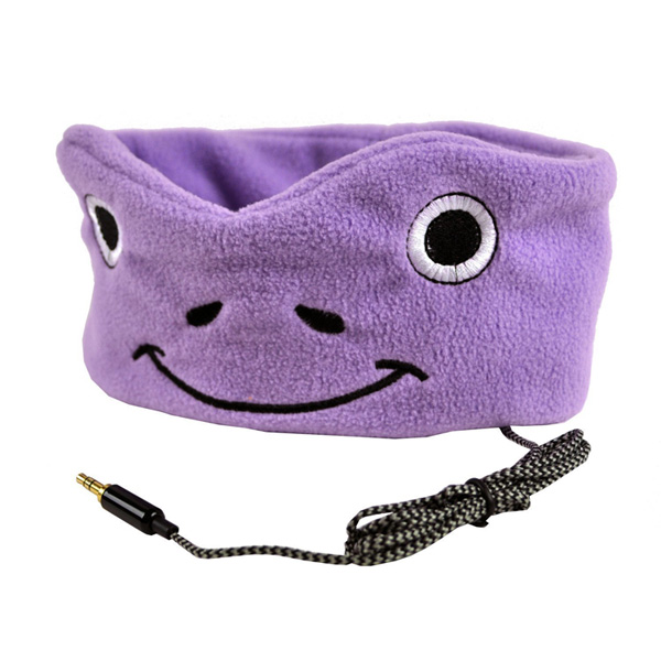 CozyPhones / フリース製ヘッドバンド (Purple Froggy) - お子様向けヘッドホン -