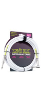 ERNIE BALL(アーニーボール)/6047　20' STRAIGHT/ANGLE INSTRUMENT CABLE - WHITE/エレキギター用ケーブル