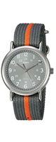 TIMEX(å) / Weekender Stripe Nylon Slip-Thru Strap Watch (Gray/Orange Stripe / T2N649) ӻ