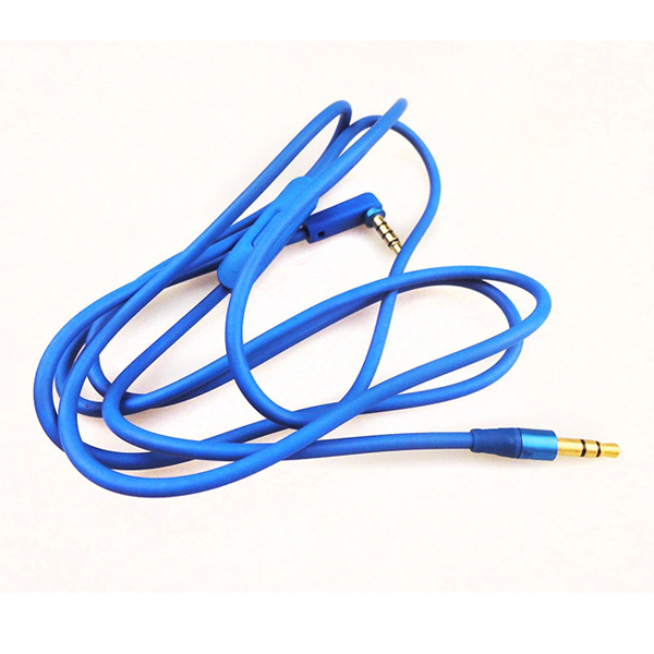 Sqrmekoko / Beats 対応 交換用ケーブル (Blue) 【Solo HD / Studio / Wireless / Pro / Mixr / Executive 対応】 - ヘッドホン交換ケーブル -