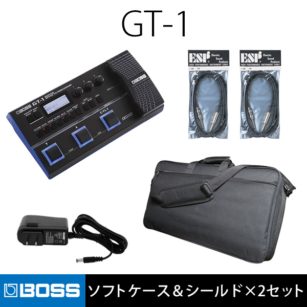 【ソフトケース＆シールド×2セット】Boss(ボス) / GT-1 - マルチエフェクター -