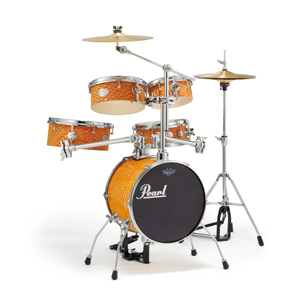 【限定カラー】Pearl(パール) / Rhythm Traveler Version 3S 【RT-645N/C #439 Orange Swirl （オレンジ・スワール）】 リズムトラベラー-コンパクト ドラムセット - ☆ドラムスローン・ドラムマット付き☆