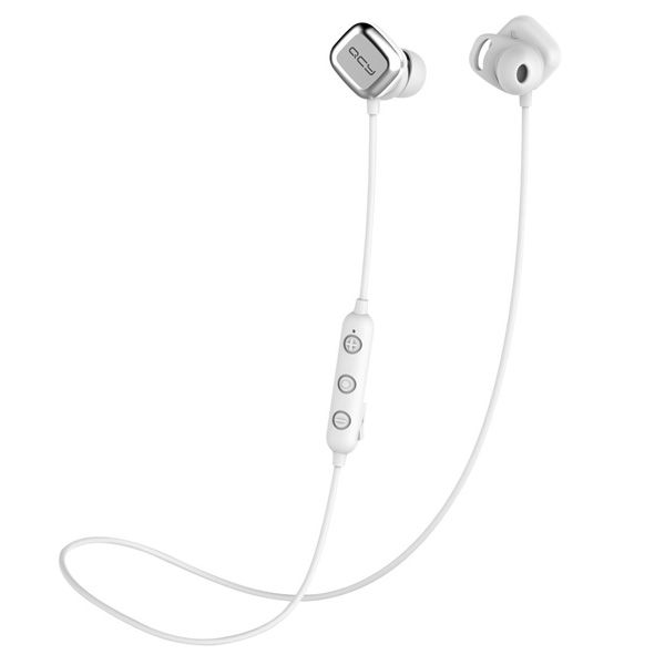 QCY / M1Pro (WHITE) Bluetooth 4.1 ワイヤレス イヤホン マグネット式電源ON/OFF 1大特典セット