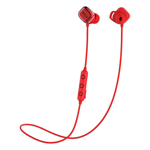 QCY / M1Pro (RED) Bluetooth 4.1 ワイヤレス イヤホン マグネット式電源ON/OFF 1大特典セット