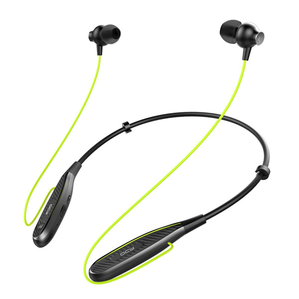 QCY / QY25 (BLACK) - スポーツ向け ネックバンド式ワイヤレスイヤホン - 1大特典セット