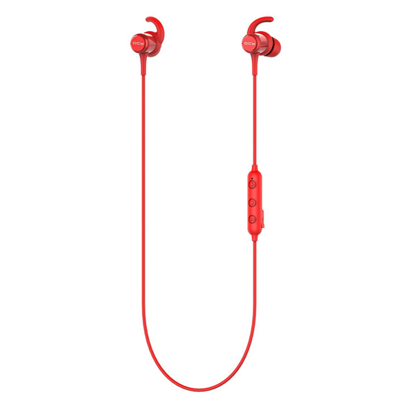 QCY / M1C (RED) - マグネット搭載 ノイズキャンセリング Bluetoothイヤホン - 1大特典セット