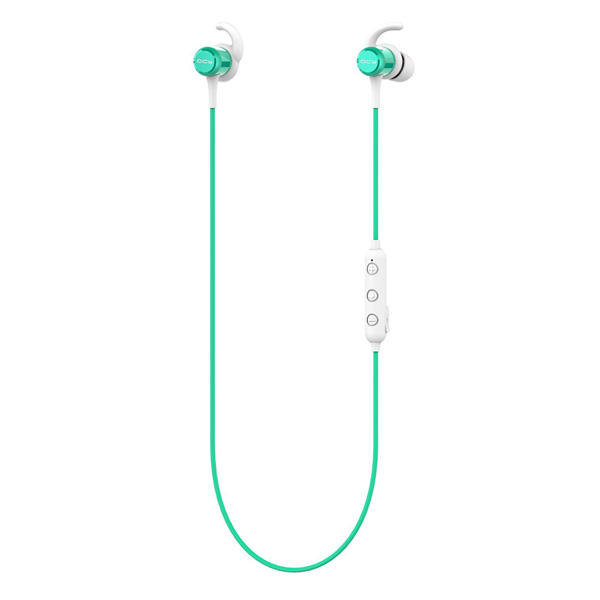 QCY / M1C (GREEN) - マグネット搭載 ノイズキャンセリング Bluetoothイヤホン - 1大特典セット