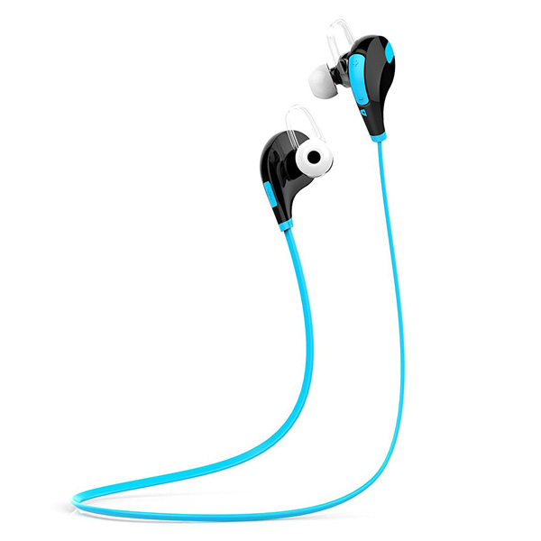 QCY / QY7 (BLUE) - スポーツ用 Bluetooth対応 ワイヤレスイヤホン - 1大特典セット