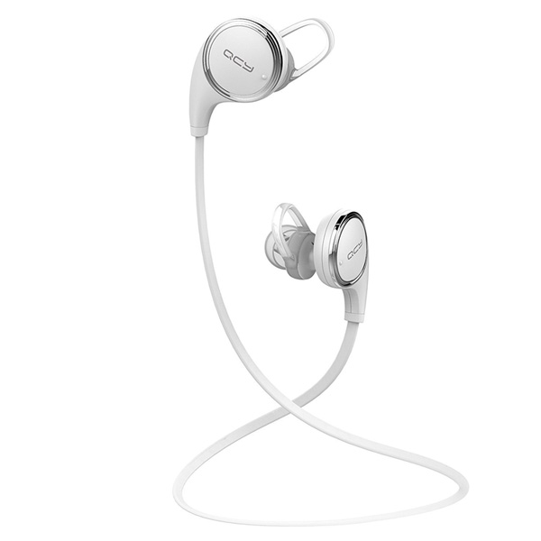 QCY / QY8 (WHITE) - スポーツ用 Bluetooth対応 ワイヤレスイヤホン - 1大特典セット