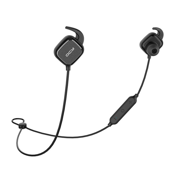 QCY / QY12 (BLACK) - マグネット搭載 スポーツ用 Bluetooth対応 ワイヤレスイヤホン - 1大特典セット