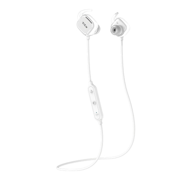 QCY / QY12 (WHITE) - マグネット搭載 スポーツ用 Bluetooth対応 ワイヤレスイヤホン - 1大特典セット