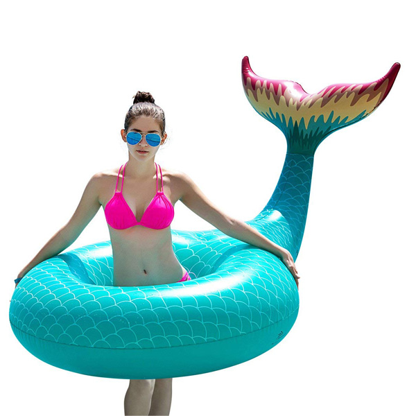 Jasonwell / Giant Inflatable Mermaid Tail Pool Float (Green) マーメイドテール 浮き輪