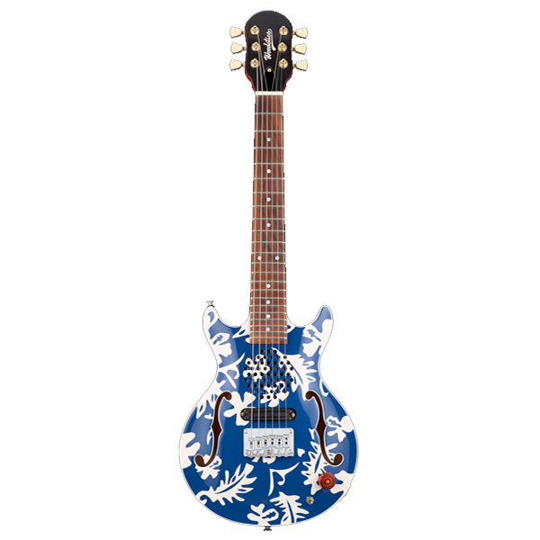 Woodstics / Woodstics Guitars WS-MINI ALOHA （BLUE & WHITE ALOHA） - アンプ内蔵 エレキギター - 【横山 健 モデル】