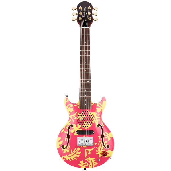 Woodstics / Woodstics Guitars WS-MINI ALOHA （PINK & YELLOW ALOHA） - アンプ内蔵 エレキギター - 【横山 健 モデル】