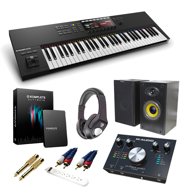 KOMPLETE KONTROL S61 MK2 / M-Track 2x2 M / KOMPLETE 11 ULTIMATE DTMスタートセット 4大特典セット