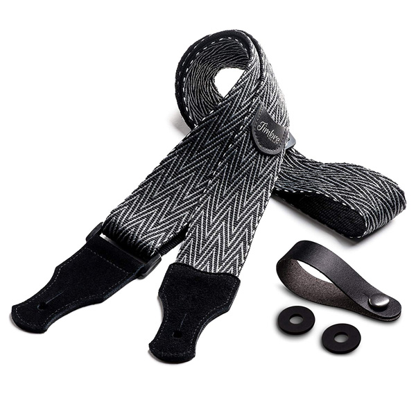 TimbreGear / Vintage Woven Collection Strap Set (black pocket) - ピック収納付 ギターストラップ -
