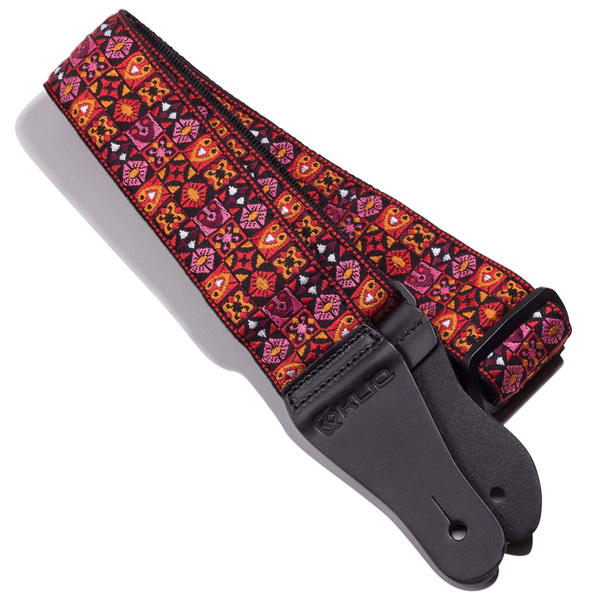 KLIQ / Vintage Woven Guitar Strap (Woodstock Red) - ギターストラップ -