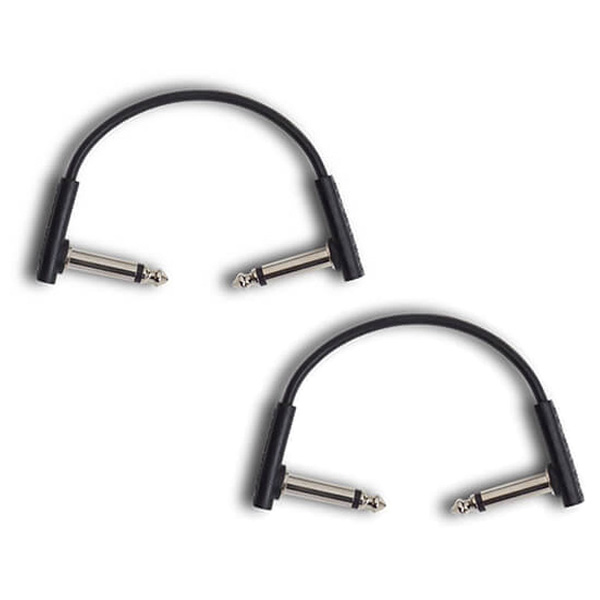 【2個セット】Warwick(ワーウィック) / RockBoard Flat Patch Cable Black 10cm - パッチケーブル -