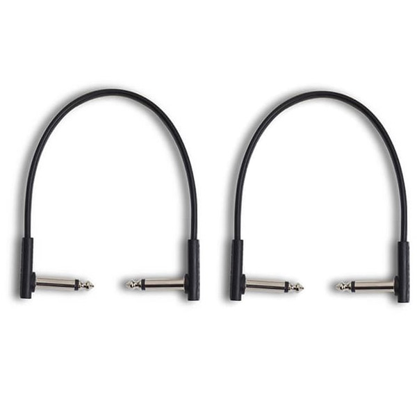 【2個セット】Warwick(ワーウィック) / RockBoard Flat Patch Cable Black 20cm - パッチケーブル -