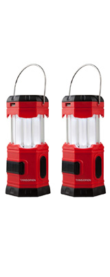 【2個セット】 TANSOREN / 2PACK Portable LED - LED 折りたためる ランタン ソーラーUSB充電式 防水 - S字フック付