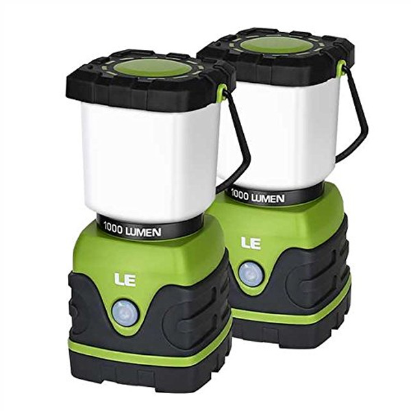 【2個セット】 LE(Lighting EVER) / LED Camping Lantern 1000lm - 調光機能付 LED ランタン 電池式 IPX4防水 -