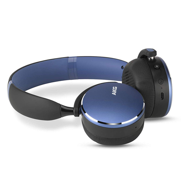 AKG(アーカーゲー) / Y500 WIRELESS (BLUE) - 密閉ダイナミック型 Bluetoothワイヤレスヘッドホン - 1大特典セット