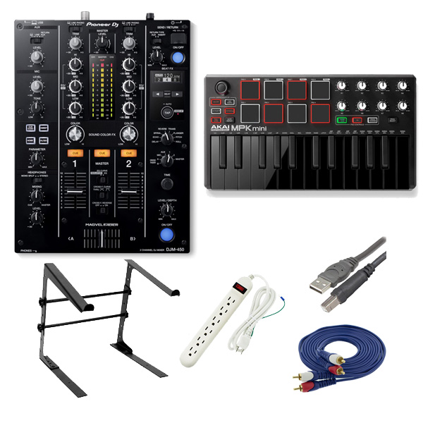 Pioneer (パイオニア) / DJM-450 & Akai / MPK mini MK2 Blackセット 4大特典セット