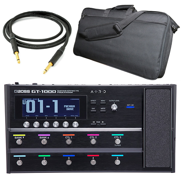 【撥水エフェクターバッグ＆Beldenシールドセット】 Boss(ボス) / GT-1000 Guitar Effects Processor - ギタープロセッサー マルチエフェクター -