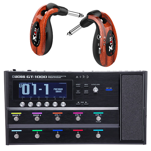 【ワイヤレスセット（限定カラー：ウッド）】 Boss(ボス) / GT-1000 Guitar Effects Processor / XV-U2 Digital Wireless - ギタープロセッサー マルチエフェクター デジタルワイヤレス ・システム - -