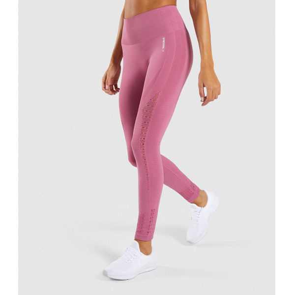 Gymshark(ジムシャーク) / Energy+ Seamless High Waisted Leggings (DUSKY PINK XSサイズ) - レギンス ジム ヨガ ダンス ワークアウト - 《芸能人愛用》