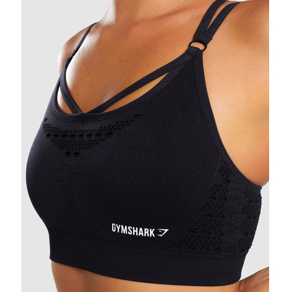 Gymshark(ジムシャーク) / Energy+ Seamless Sports bra （BLACK Mサイズ) - スポーツブラジャー ジム ヨガ ダンス ワークアウト - 《芸能人愛用》