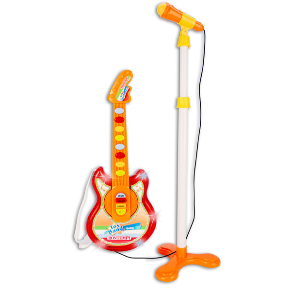 Bontempi(ボンテンピ) / Baby Rock Guitar スタンドマイク付き (24 5025) おもちゃのロックギター 【正規輸入品】