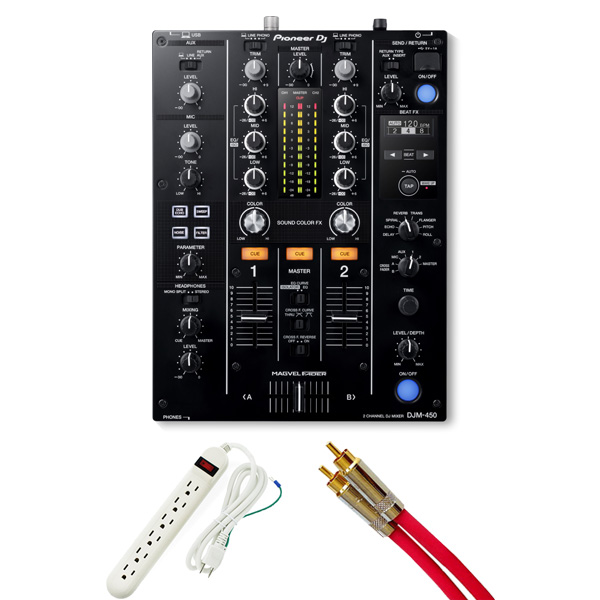 Pioneer DJ(パイオニア) / DJM-450 【最上級 Belden RCAケーブル 3m 1ペアプレゼントキャンペーン!】 2大特典セット