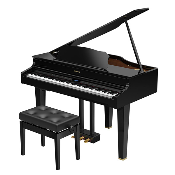 Roland(ローランド) / GP607-PES ( 黒塗鏡面艶出し塗装仕上げ ) 【楽譜集・専用高低自在椅子付属】 -デジタル・ピアノ - 【全国配送・組立設置無料(※離島は除く・代引き不可)】