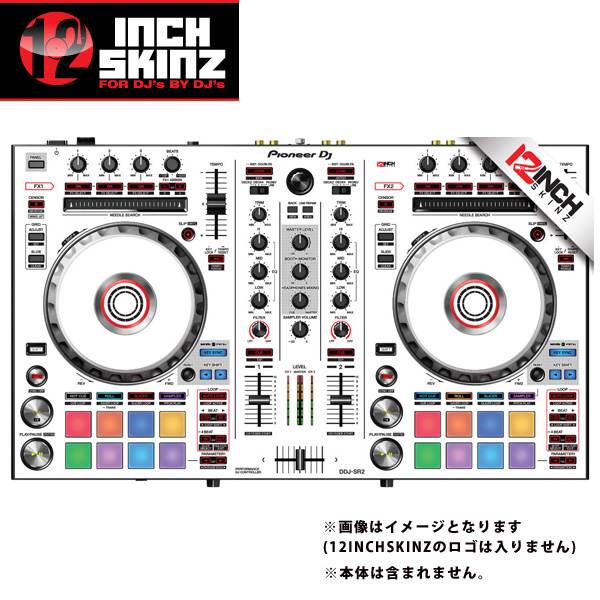 12inch SKINZ / Pioneer DDJ-SR2 SKINZ (White/Black) 【DDJ-SR2用スキン】