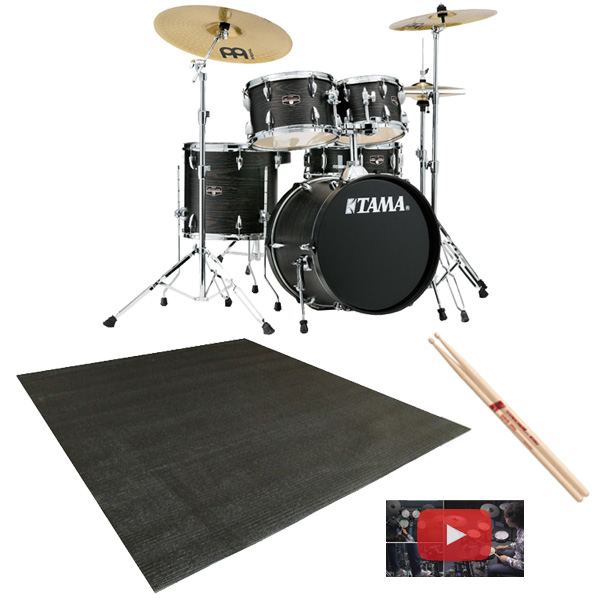 【マット付セット】 TAMA(タマ) / IMPERIALSTAR（インペリアルスター） [IE58H6HC-BOW(ブラック・オーク・ラップ)] - 18インチバスドラムセット -