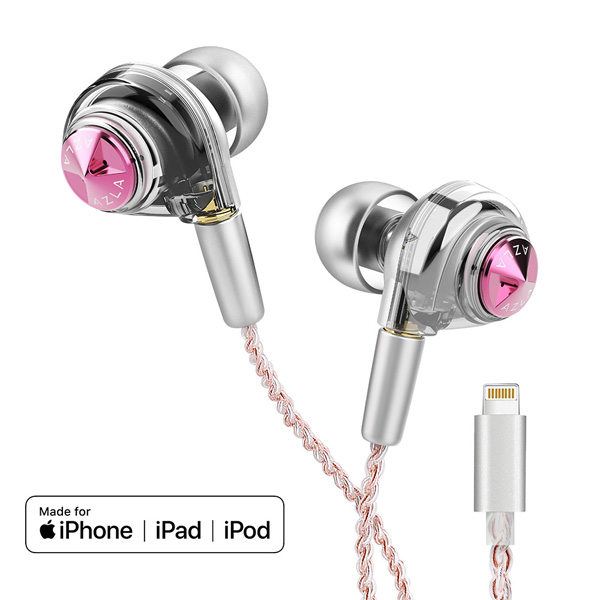 AZLA(アズラ) / ORTA Lightning (Queenly Pink) iOS対応Lightningコネクター搭載イヤホン 1大特典セット