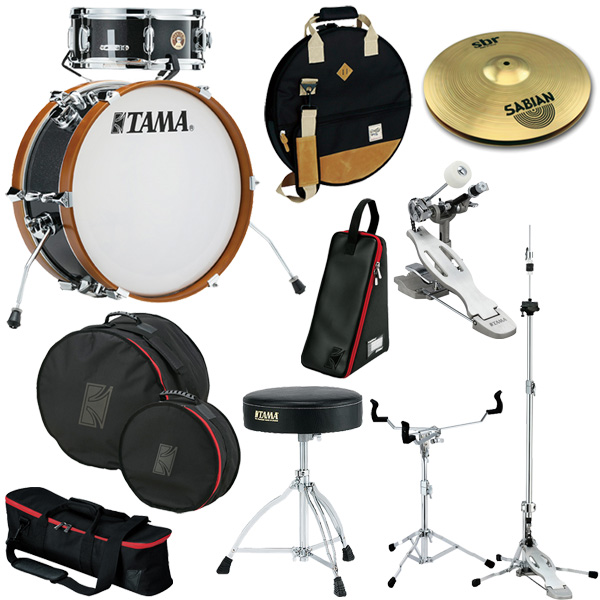 【最小限ストリートセット】 TAMA(タマ) / CLUB-JAM MINI KIT クラブジャムミニキット [LJK28S-CCM] COMPACT VINTAGE KIT - コンパクトドラムセット - 【シンバルホルダーブラケット付き】