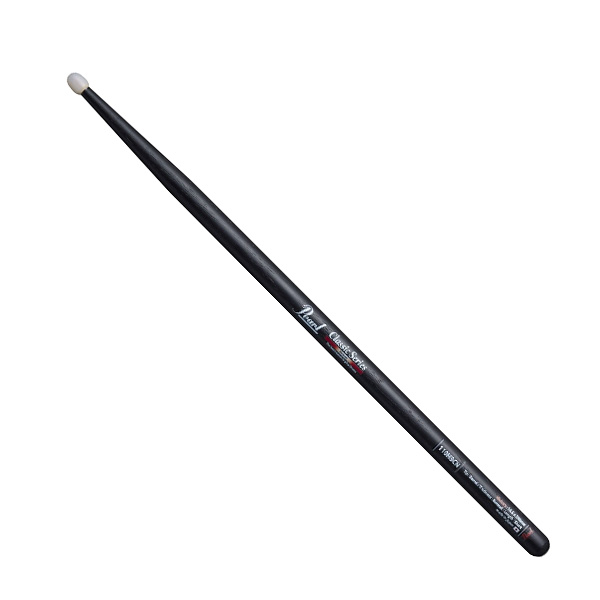 Pearl(パール) / 110HBC-N Pearl Drum Sticks Classic Series ナイロンチップバージョン(Barrel) 【Basic】 -ブラックラッカーフィニッシュ- ドラムスティック 1ペア.(2本1組)