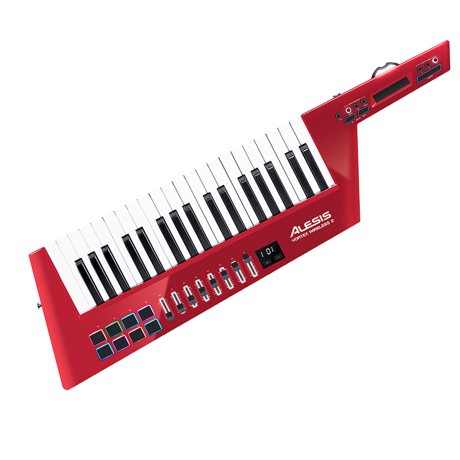 【限定1台】Alesis(アレシス) / Vortex Wireless 2 (数量限定 RED) 加速度センサー内蔵ワイヤレス USBショルダーキーボード・コントローラー 【新品 / 箱凹みあり】